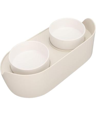 Buy Increased Ceramic Cat Bowls | Double Elevated Feed & Water Bowls | Cervical Spine Protection | Prevents Spilling | International Shipping - Buy Online on GoSupps.com
