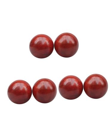 Magiclulu 6 STK Chinese handballs Gymnasium Balls round Chinese health massage balls Chinese relaxing balls muscle roll red Miss Bambus Health care