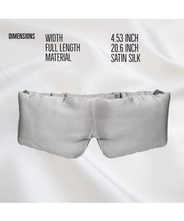 Adjustable Soft Silk Sleep Eye Mask for Lucid Dreaming - Blocks 100% Light, Comfortable Travel Nap Luxury Blindfold for Adults - Super-Smooth Satin - Buy Online on GoSupps.com