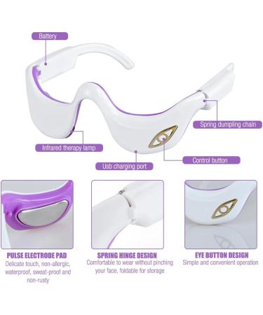 Naveso Eye Massager with Heat | Anti-Aging Device for Dark Circles | 6 Massage Modes & Adjustable Thickness | Relieve Dry Eyes & Reduce Puffiness - Buy Online on GoSupps.com