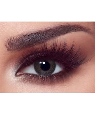 Bella 1-Day Colored Contact Lenses in Ash Brown - Natural Anthracite Color for Dark Eyes Dioptre -0.00 10x Daily Lenses - Buy Online on GoSupps.com