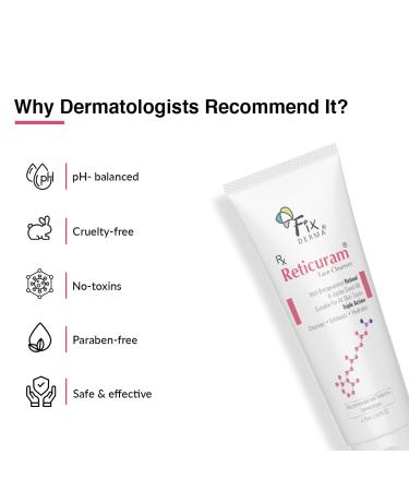 FIXDERMA 0.5% Retinol Face Cleanser - Anti-Aging & Deep Pore Cleansing for All Skin Types | Soap-Free Wash with Jojoba Oil - 2.53 Fl Oz - Buy Online on GoSupps.com