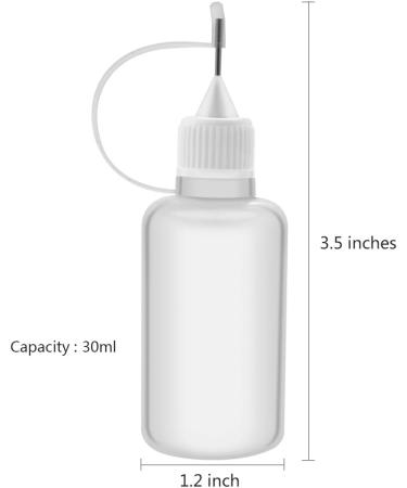Bantoye 10 Pcs Needle Tip Glue Bottle Applicator Set - DIY Quilling Tool with Precision Tips - 30 ml Plastic Liquid Dropper Bottles - Buy Online on GoSupps.com