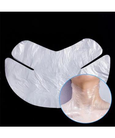 WZLL.SLSP 100 Sheets Plastic Neck Mask Diy Disposable Neck Facial Mask Lock In Water And Moisturize Persistently