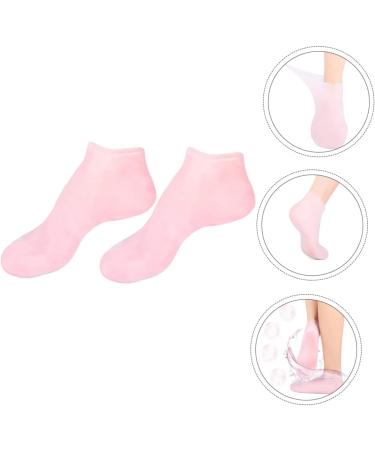 minkissy 1 Pair Sock Spa Gel Booties Silicone Gel Skin Protect Soles Skin Soles Moisturizer Moisturizing Heel Sleeves Humidor Gel Heels Lotion Women's Foot Essential Oil Pink Sebs 38X7.5X1cm - Buy Online on GoSupps.com