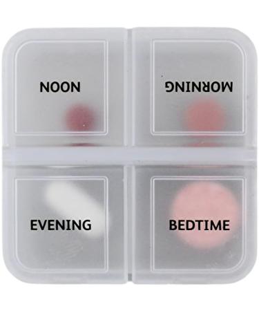 Single Day Pill Box - Compact Travel Organizer with 4 Compartments for Morning Noon Evening & Bedtime - Perfect for Pocket or Bag - Buy Online on GoSupps.com