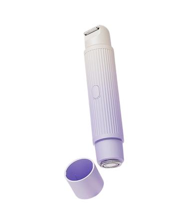 Niesel Womens Bikini Trimmer 2in1 Womens Shaver Terrimer Puico with two heads electric shaver hair removal for bikini upper arm Purple