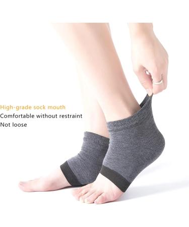 Moisturizing Heel Socks - Heel Socks for Dry Cracked Feet Gel Heel Repair Socks for Cracked Heels Moisture Socks for Women Dry Feet Moisturizing Spa Socks for Overnight Dark Gray - Buy Online on GoSupps.com