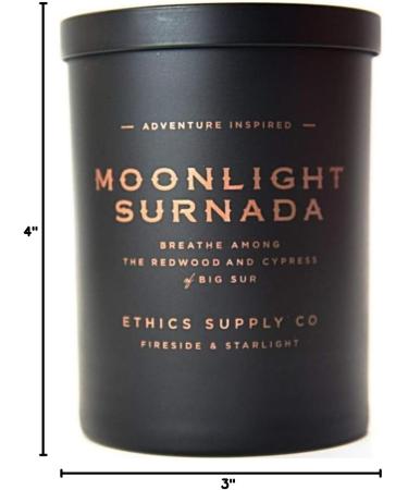 Buy Ethics Supply Co. Moonlight Surnada Candle 12oz - Velvety Cypress Sea Salt & Coastal Redwood - Essential Oils & Premium Aromatic Fragrance | International Shipping Available - Buy Online on GoSupps.com