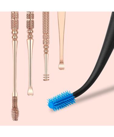 9-Piece Stainless Steel Rose Gold Ear Picks Set for Earwax Removal - Ideal for Adults and Kids - Buy Online on GoSupps.com