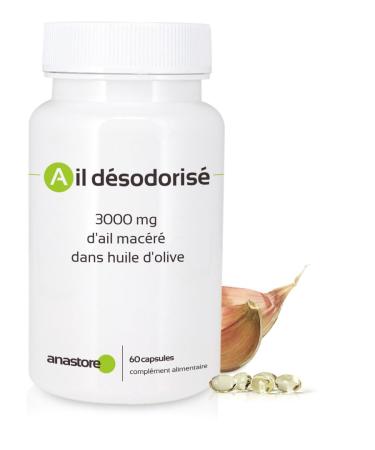 Deodorized garlic * 60 capsules * Concentrated extract 100:1 deodorized garlic (corresponding to 3g of fresh garlic)