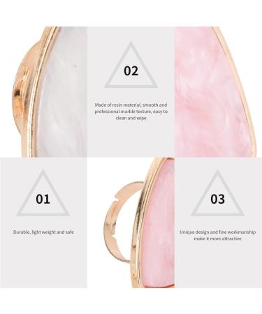 IMIKEYA Palettes pour Bagues de Nail Art en R sine Motif Coquillage Lot de 2 Palettes Triangulaires Marbr es Blanc et Rose Outil de M lange Compact pour Cr ation Manucure Usage - Buy Online on GoSupps.com