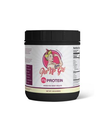 Pin Up Girl Whey Protein Isolate Powder 27g of Protein Per Serving Pure Premium Muscle-Building Whey Protein for Women Fat Free, Low Calorie, Low Carb, No Added Sugar Unflavored Unflavored 1 Pound (Pack of 1)