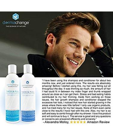 Sulfate-Free Natural Hair Growth Shampoo & Conditioner Set - Thickens, Strengthens, & Regrows Hair - Vitamins for Hair Loss & Thinning - Men & Women - 8oz (Pack of 2) - Buy Online on GoSupps.com