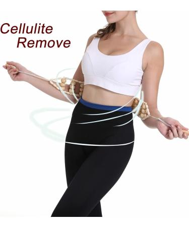 Wood Therapy Cellulite Massage Roller Rope | Self Massage Tools for Pain Relief | Body Shaping Roller for Neck, Leg & Back | 20x3 Inch - Buy Online on GoSupps.com