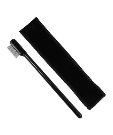 Ipetboom 1 Set Eyelash Comb Eyelash Separator Black Long Handle Lash Comb Makeup Tool Comb Metal Comb Shaper Lash Tools Mascara Woman Steel Needle Eyebrow Trimming Eyebrow Brush
