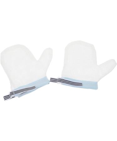 Healifty Children's Anti-Eating Gloves 2 Pairs | Thumb Protector Baby Hand Mittens | Finger Sleeves Nylon Baby Cot Blue x2pcs - Buy Online on GoSupps.com