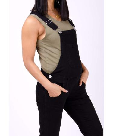 Wash Clothing Co. Black Denim Maternity Dungarees | Pregnancy Overalls IVY 10 - Buy Online on GoSupps.com