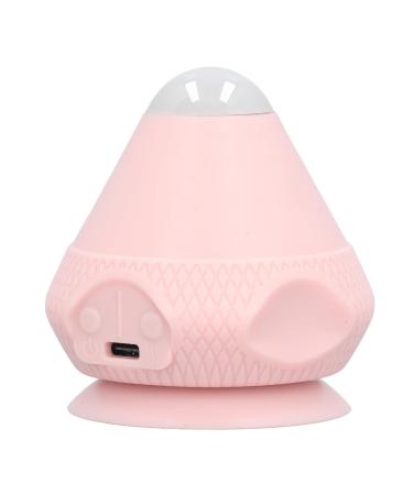 Electric massage ball massage device mounted on the wall with suction cup vibration -heated back massage device for back shoulders and neck (pink)