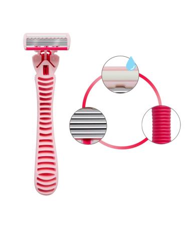 Razors for Women - 6 Blade Trimmer Shaving Set with 2 Handles & 19 Refills - International Shipping Available - Buy Online on GoSupps.com