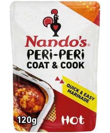 Hot Peri Peri Marinade 120g x3 with Lemon & Herb Peri Peri Marinade 120g x3 - Bundle Consisting of Nando's Coat 'n Cook Sauces x6 Pack - Buy Online on GoSupps.com