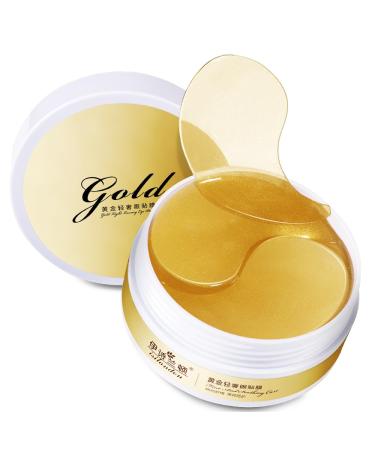 ISILANDON Under Eye Patches 24K Gold Eye Mask-60 Pcs Eye Care for Wrinkles Under Eye Mask Reduce Dark Circles Puffy Eyes Undereye Bags Wrinkles - Gel Under Eye Patches