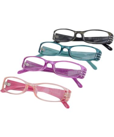 Huicai Women s Minimalist Rhinestone Reading Glasses | Stylish Small Frame | 1.0 to 3.5 Strength - Pink - Buy Online on GoSupps.com