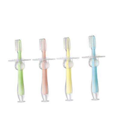 Frcolor 4 piece toddler toothbrush children toothbrush toothbrush bite toothbrush baby toothbrush made of silicone bristle toothbrush handbook pub