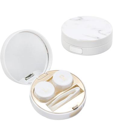 Buy Healvian 2 STK Travel Contact Lens Case Set - Hard Shell Marble Design for Safe Storage - International Shipping Available - Buy Online on GoSupps.com