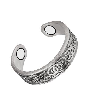 Magnetic therapy joint bone ring magnetic jewelry can relieve arthritis and migraines carry gift box(A)