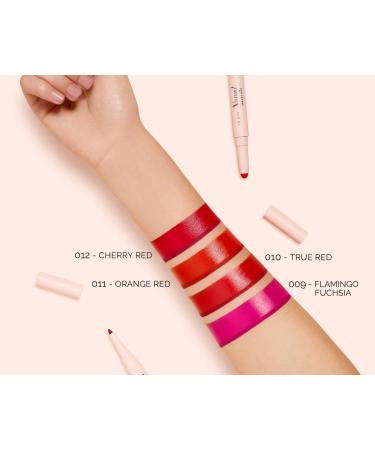 Pupa Milano Vamp! Creamy Duo 011 Orange Red - 2-in-1 Lipstick & Lip Pencil | Long Lasting Lightweight No-Transfer Highly Pigmented | Shop Now for International Shipping - Buy Online on GoSupps.com