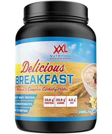 XXL Nutrition Delicious Breakfast 20 Gram Eiwit Eiwitrijk Ontbijt of Snack Whey Protein Melkeiwit Complexe Koolhydraten Diverse Smaken Vanille 2500 Gram 50 doseringen - Buy Online on GoSupps.com