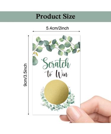Haizct 50 Pack Eucalyptus Party Blank Gift Certificate Scratch Off Cards for Small Business Spa Beauty Makeup Hair Salon Baby Shower Bridal Shower Raffle Ticket Country Wedding-GK079 - Buy Online on GoSupps.com