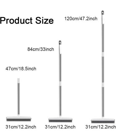 Rubber Broom Adjustable and Easy to Clean Widely Applicable Hair Removal Broom Suitable for Carpet Pet Hair Marble - Buy Online on GoSupps.com