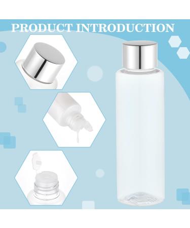 Benecreate 6 Pack 100ml Silver Plastic Bottles - Refillable PET with Rotatable Closure for Lotions Perfumes and Essential Oils - Buy Online on GoSupps.com