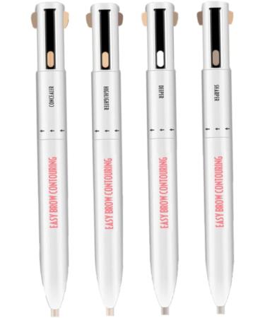  RVUEM Eyebrow Contour Pen 4 in 1 Long Lasting Rotate Defining Highlighting Brow Pencil Black Brown. - Buy Online on GoSupps.com