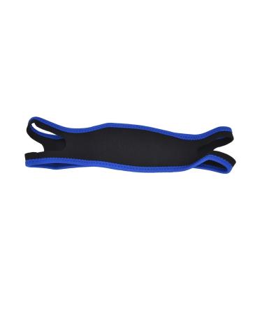 Snoring Stop Belt Adjustable Chin Strap Nylon for Men Women for Bedroom for Office(Blue Black)
