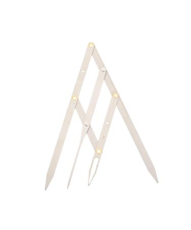 Housoutil 8 Pcs Second Generation Scale Eyebrow Measuring Rulers Molds Eyebrow Rulers Cosmetic Bag Make up 25x5x0.6cmx8pcs Silverx8pcs