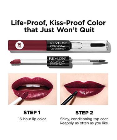 Revlon ColorStay Overtime Lipcolor - Dual-Ended Longwearing Liquid Lipstick & Clear Gloss Vitamin E Nude Boundless Nude (510) - Shop Internationally - Buy Online on GoSupps.com