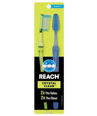 Reach Crystal Clean Soft Toothbrushes - 2 Pack for Adults - Buy Online on GoSupps.com