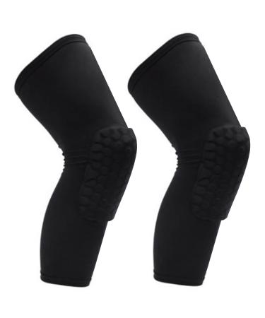 Alomejor Knee Brace Unisex Compression Knee Sleeve with Design Anti Slip Strip for Basketball Football Running (L For 175 185CM Height) L For 175 185CM Height Black