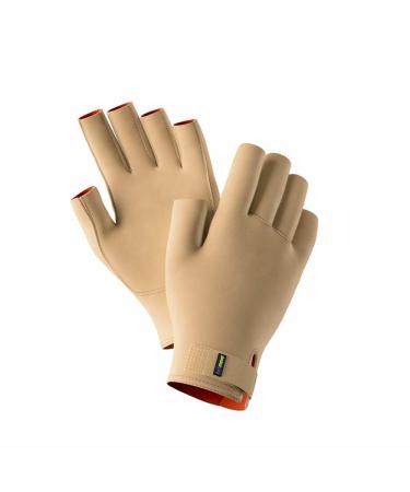 Arthritis Care Fingerless Gloves for Men & Women - X-Large Beige | Relief for Hand Pain Carpal Tunnel Rheumatoid Arthritis Tendonitis Neuropathy - Buy Online on GoSupps.com