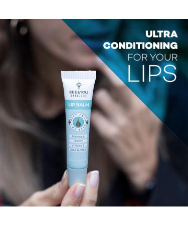 Bee and You 100% Natural Moisturising Lip Balm Chapped Lips Treatment Beeswax with Propolis Extract Raw Honey Vitamin E Shea Butter Non-GMO Gluten-Free 5g (Ultra Conditioning) - Buy Online on GoSupps.com