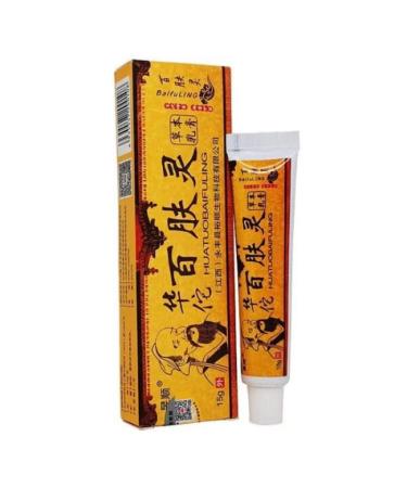 ALIBOOSTER HUATUOBAIFULING Chinese Bai Fuling Traditional Herbal Cream 15g Daily Care Moisturizing Gentle Gentle Light Texture Non Greasy
