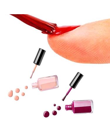 Vasana Clear Glass Nail Polish Bottles - 10 Empty Containers with Brush Caps for DIY Manicure & Nail Art - Top Coat & Sample Bottles - Buy Online on GoSupps.com