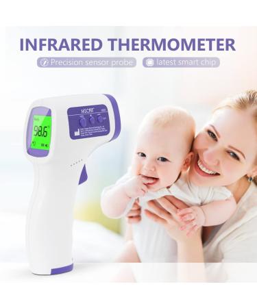 Non-Contact Digital Forehead Thermometer | Instant Accurate Infrared Temperature Reading | 3 Color LCD Backlight | Medical-Grade FDA Approved | Suitable for Adults and Kids | White - Buy Online on GoSupps.com