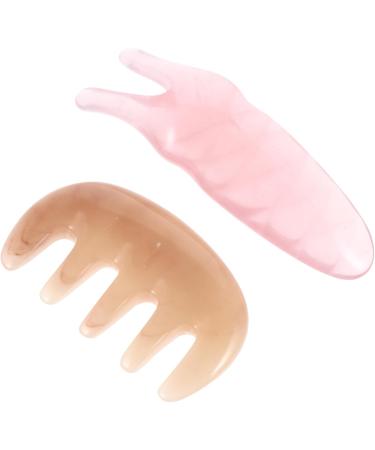 Tovinanna 2 Sets Massage Device - Jade Gua Sha Facial Spatula & Scalp Tool | Pink Massage Board for Scraping & Care - Buy Online on GoSupps.com