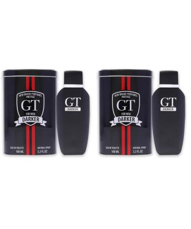 New Brand Perfumes GT Darker EDT Spray Men 3.3 oz (Pack of 2) 3.3 Ounce (Pack of 2)
