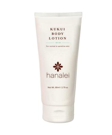 Hanalei Cruelty-Free Kukui Oil Body Lotion Paraben-Free Dye-Free Moisturizer with Kukui Nut Oil Shea Butter & Jojoba for Hydrated Soft Nourished Skin Travel-Friendly Size 80 ml