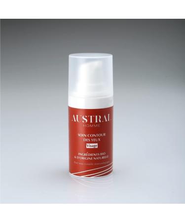 AUSTRAL Homme - Eye Contour Care - Organic Anti-Dark Circles Care for Men - Reduces wrinkles and puffiness - Fights the effects of fatigue and time - Made in France - 15 ml - Buy Online on GoSupps.com